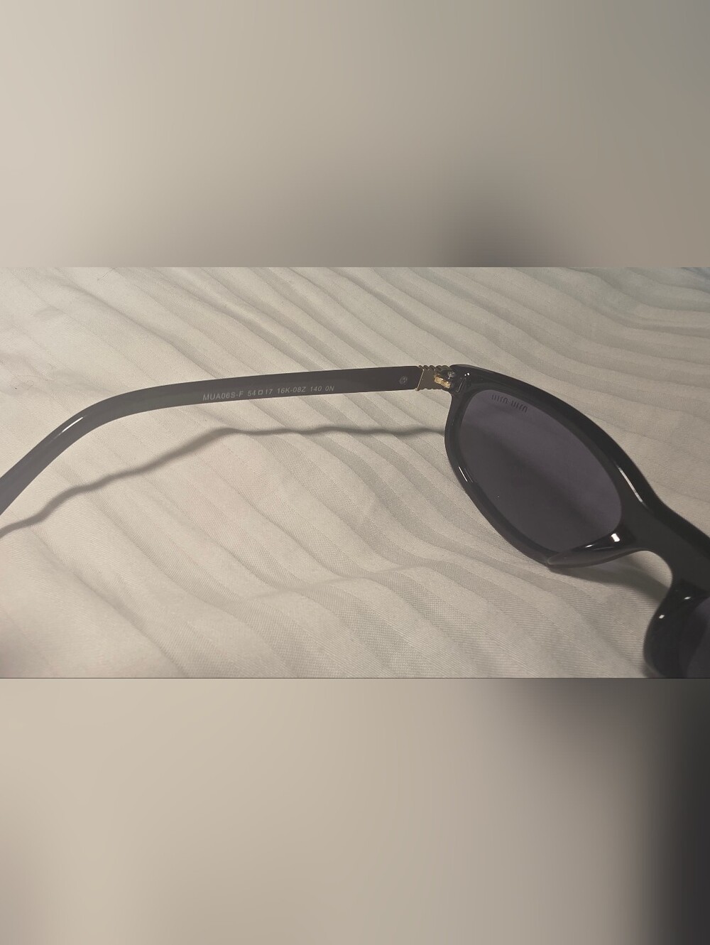 Miu Miu - Black Sunglasses - MU A06S - Picture 6 of 8